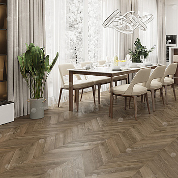 Кварцвиниловая плитка Alpine Floor Альпийский шеврон (Chevron Alpine) ECO 18-4 Дуб Насыщенный